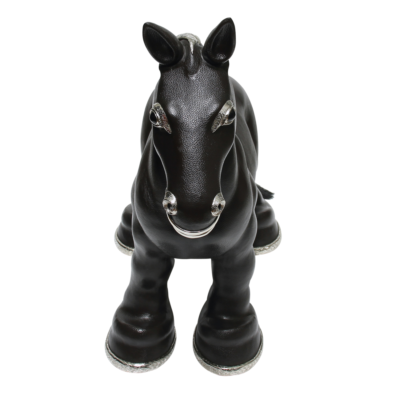 Brown leather Horse stool