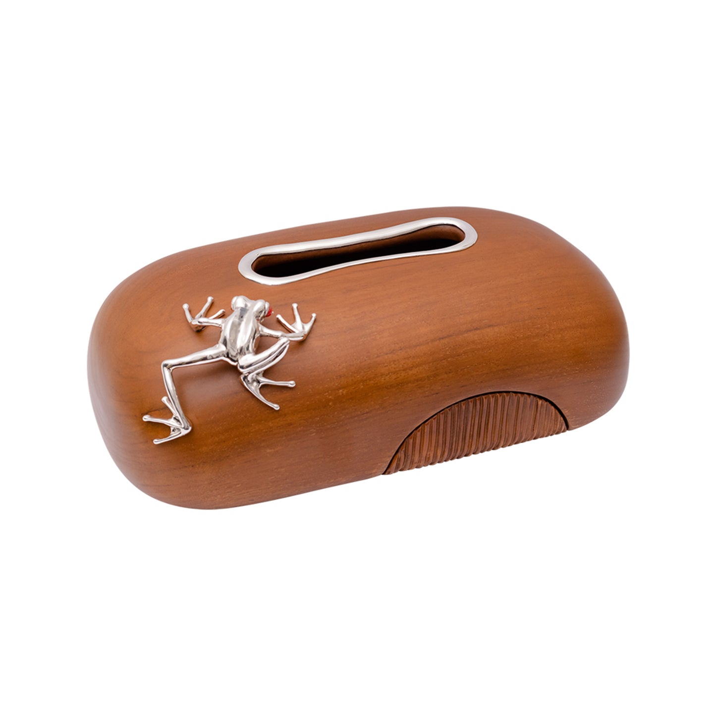 Tissue Box with Silver Frog