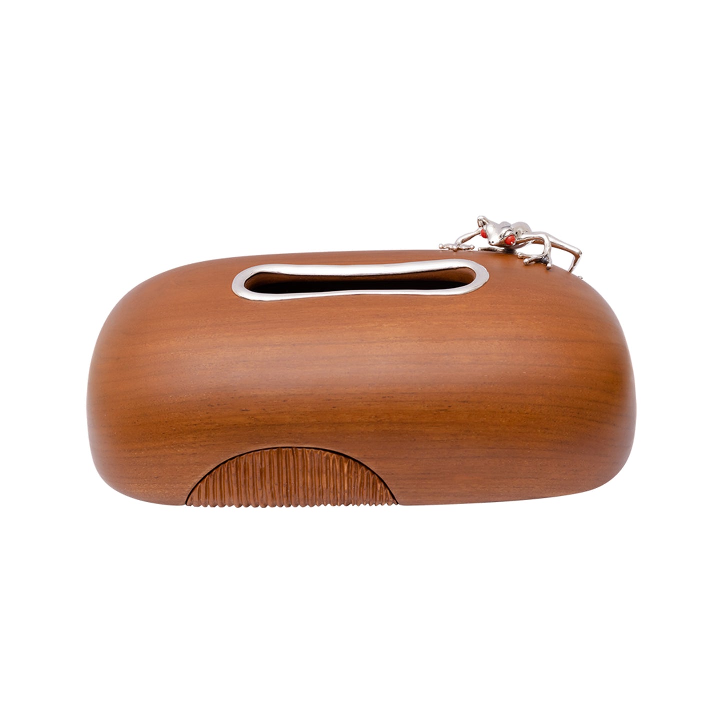 Tissue Box with Silver Frog