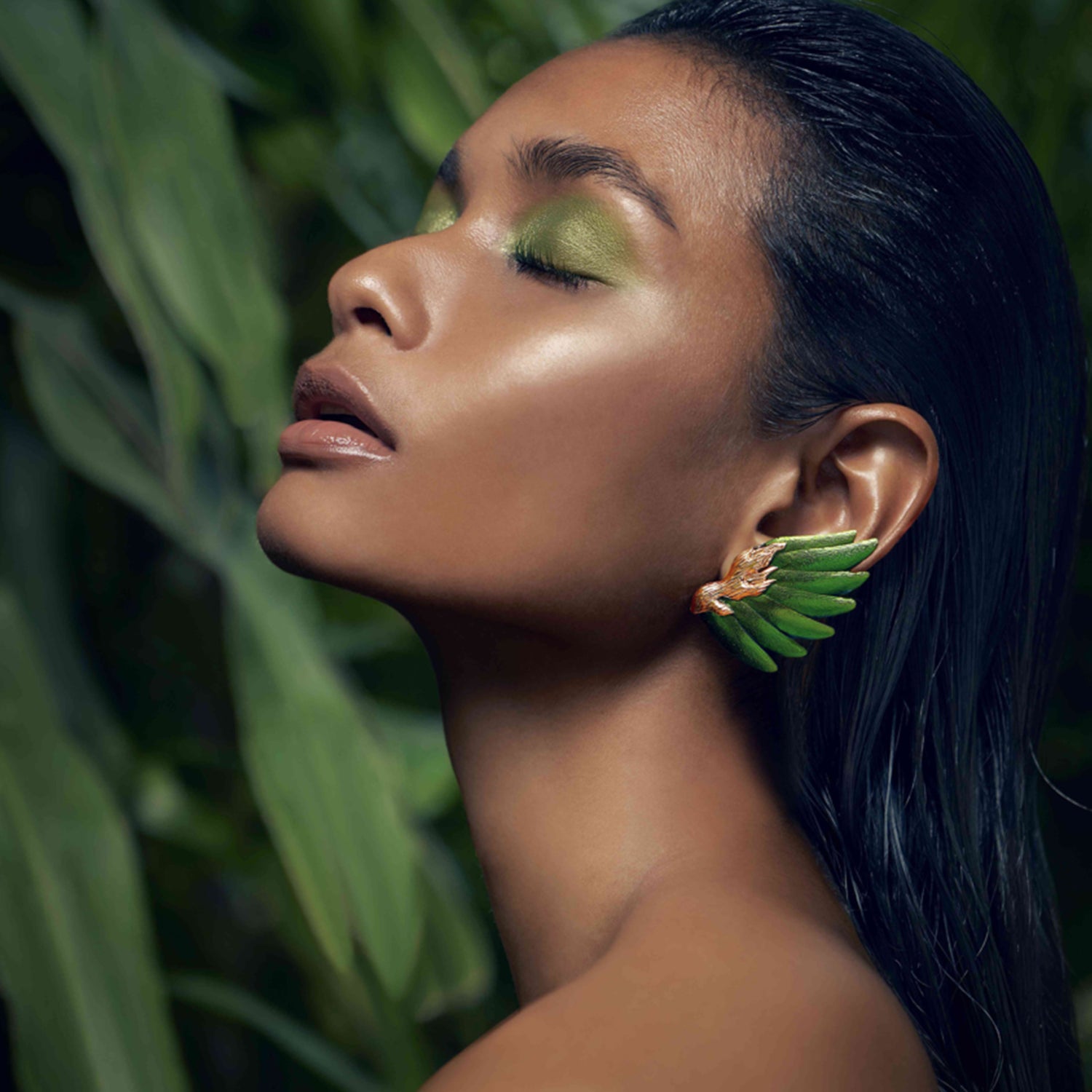 Scarab Earrings with 9K Pink Gold