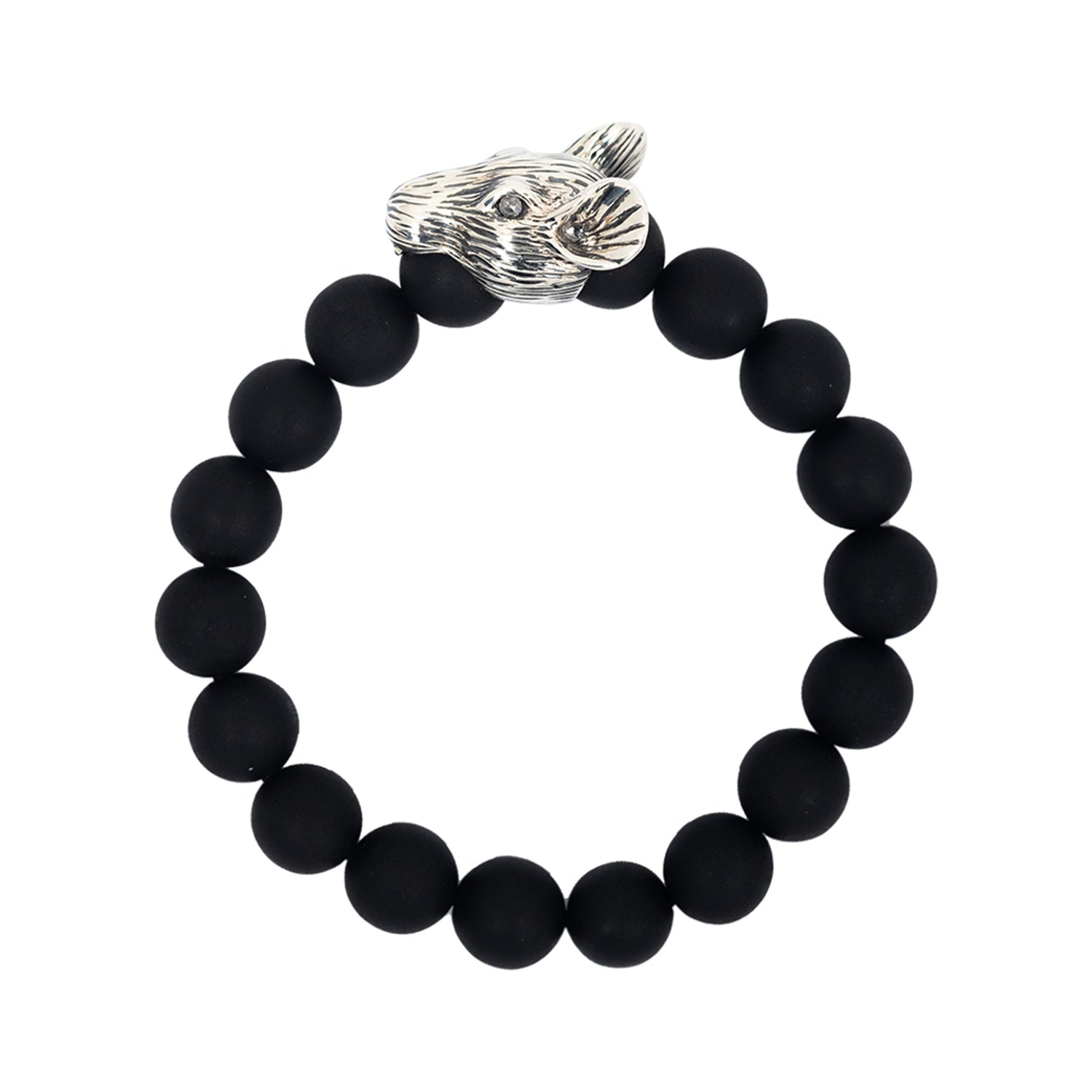 Chinese Zodiac Ebony Bead Bracelet - Year of the Rat