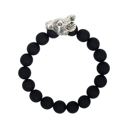 Chinese Zodiac Ebony Bead Bracelet - Year of the Rat