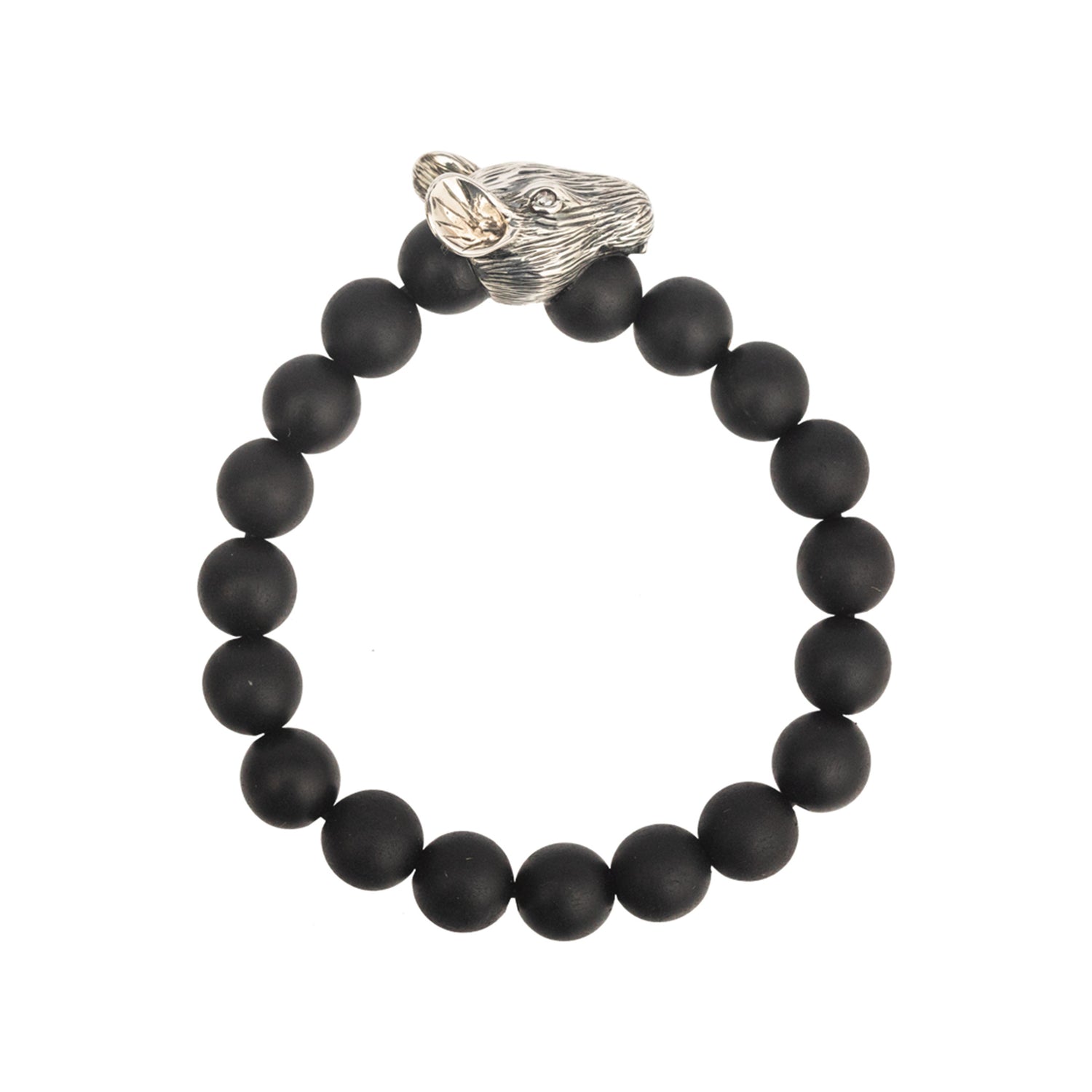 Chinese Zodiac Ebony Bead Bracelet - Year of the Rat