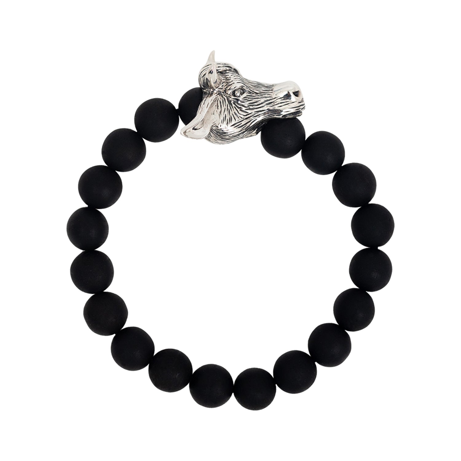 Chinese Zodiac Ebony Bead Bracelet - Year of the Ox