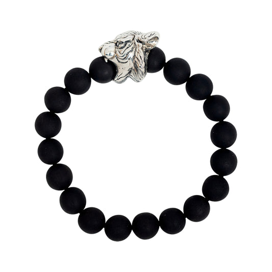 Chinese Zodiac Ebony Bead Bracelet - Year of the Tiger