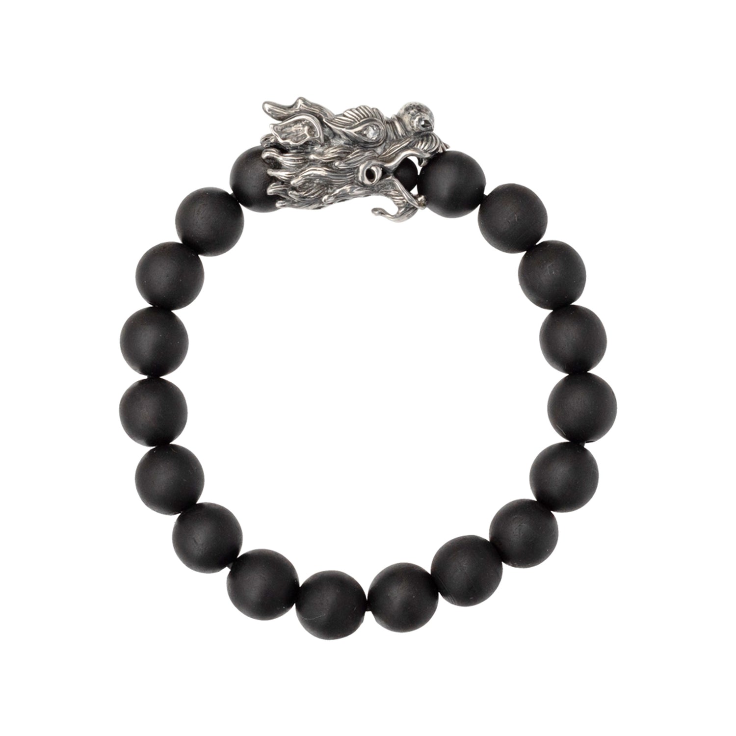 Chinese Zodiac Ebony Bead Bracelet - Year of the Dragon