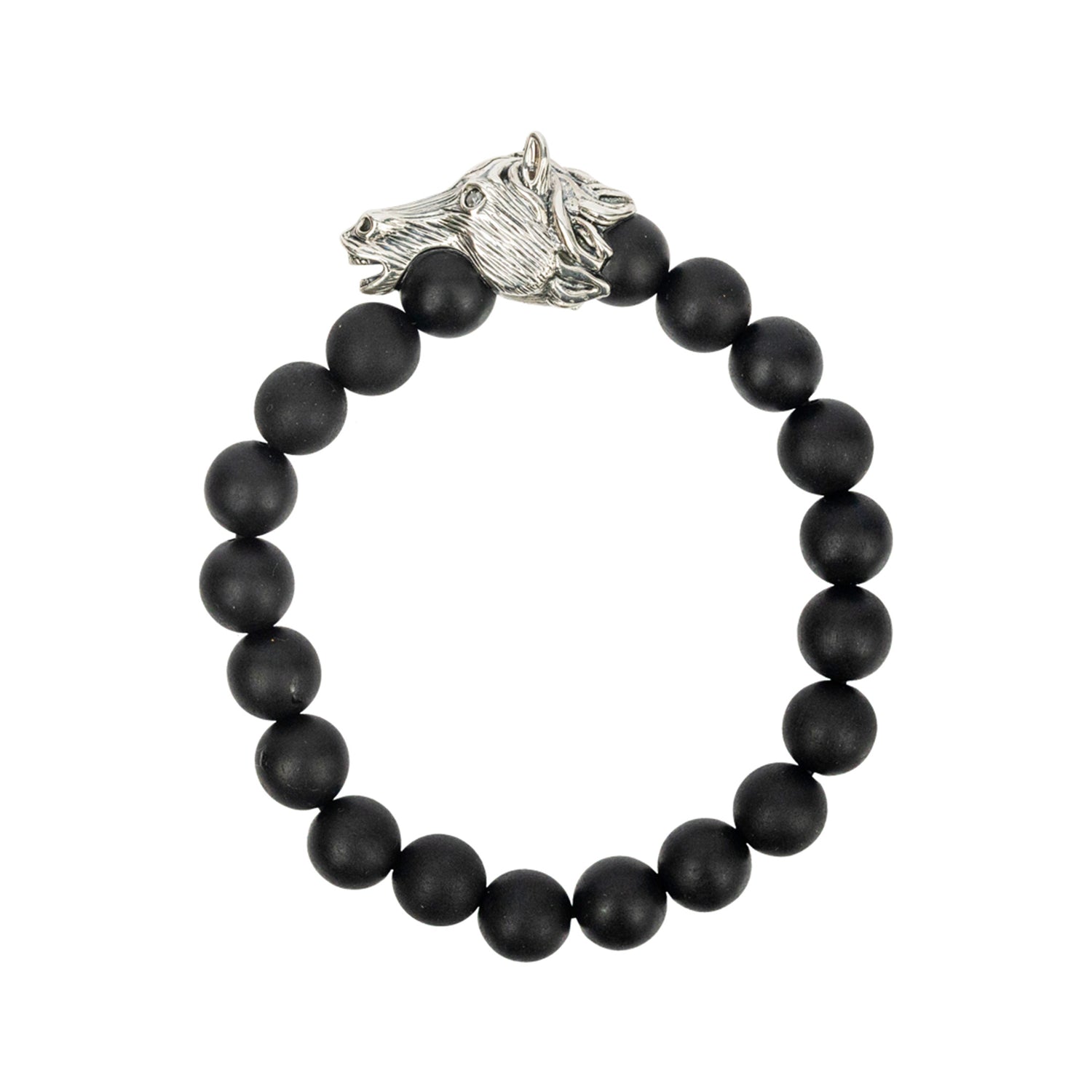 Chinese Zodiac Ebony Bead Bracelet - Year of the Horse