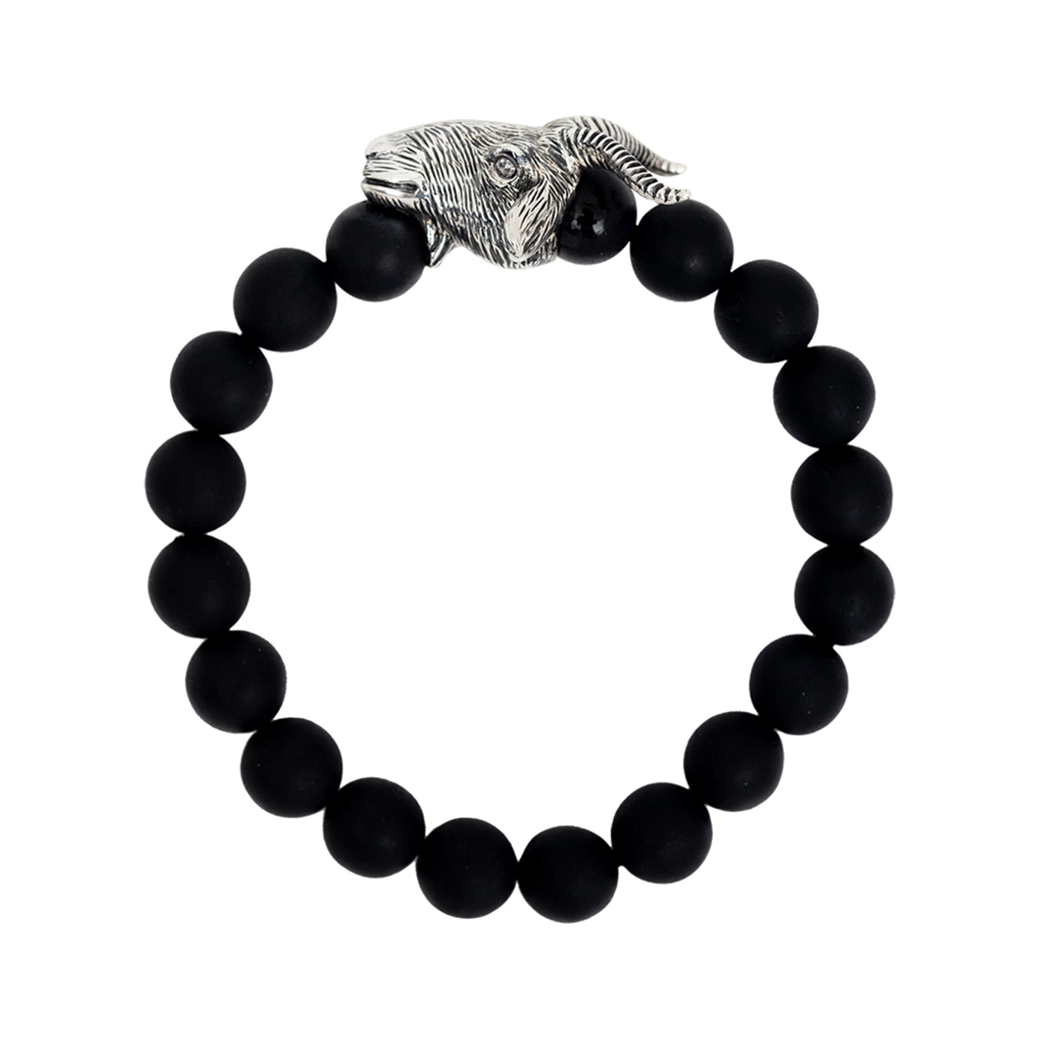 Chinese Zodiac Ebony Bead Bracelet - Year of the Goat
