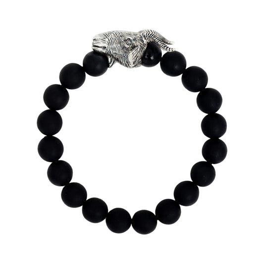 Chinese Zodiac Ebony Bead Bracelet - Year of the Goat