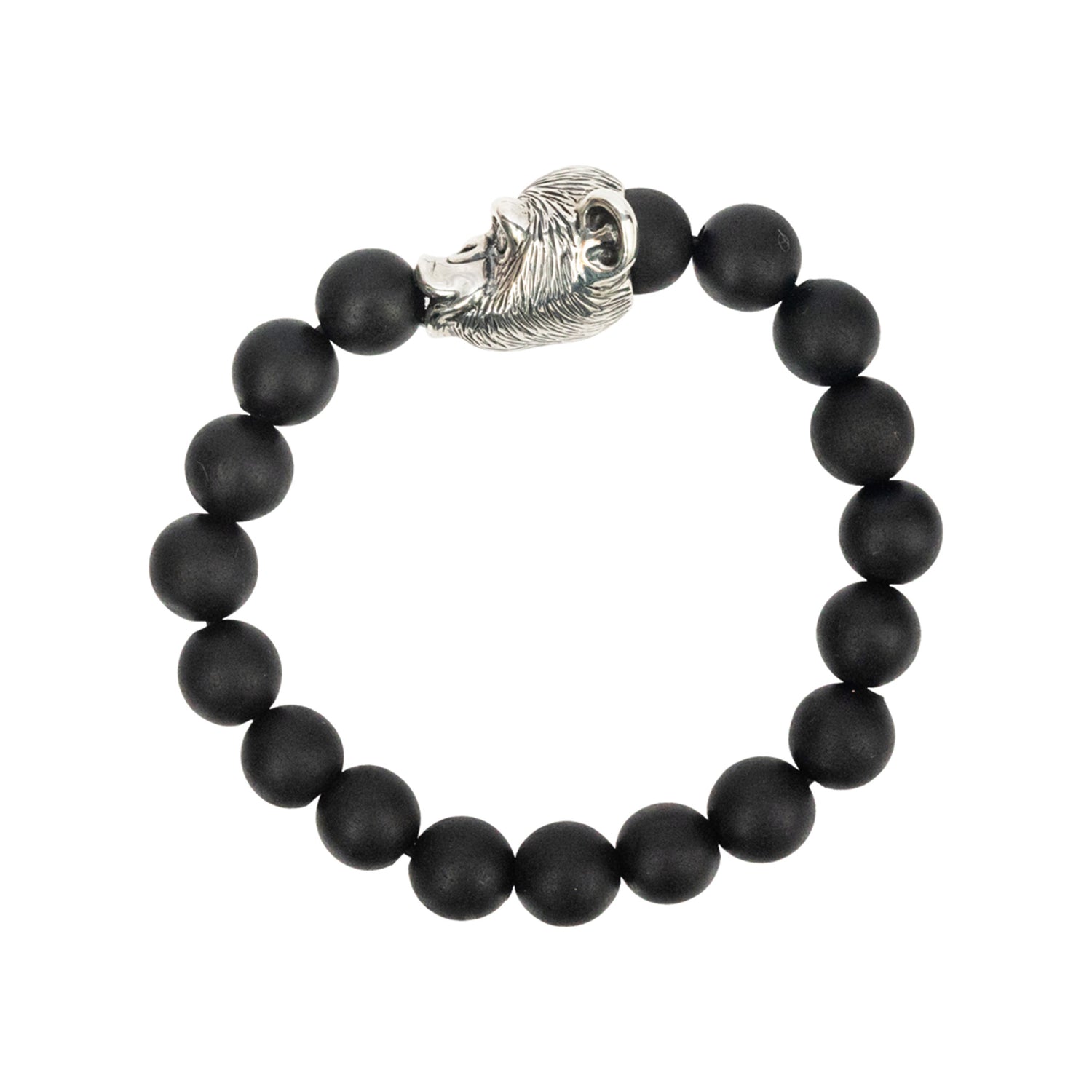 Chinese Zodiac Ebony Bead Bracelet - Year of the Monkey