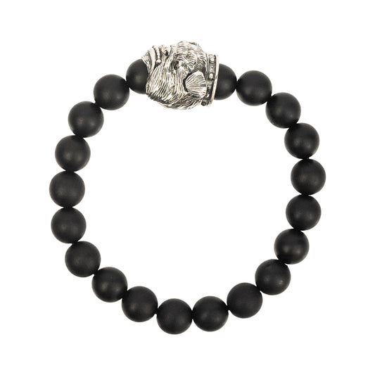 Chinese Zodiac Ebony Bead Bracelet - Year of the Dog