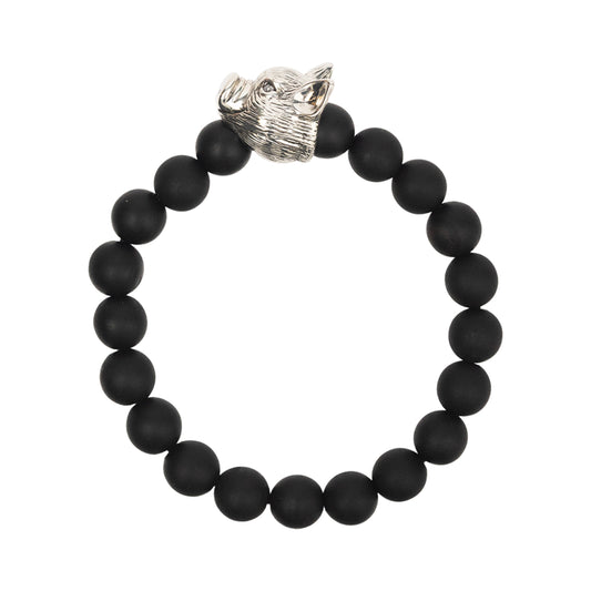 Chinese Zodiac Ebony Bead Bracelet - Year of the Pig
