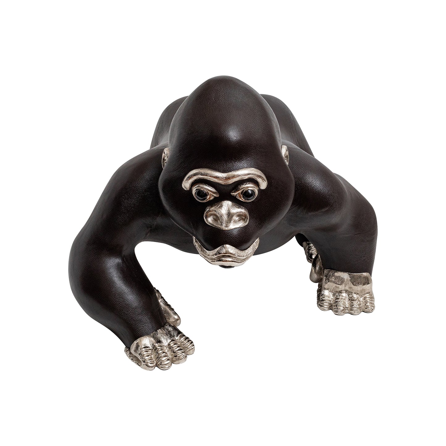 Brown Leather Gorilla Stool
