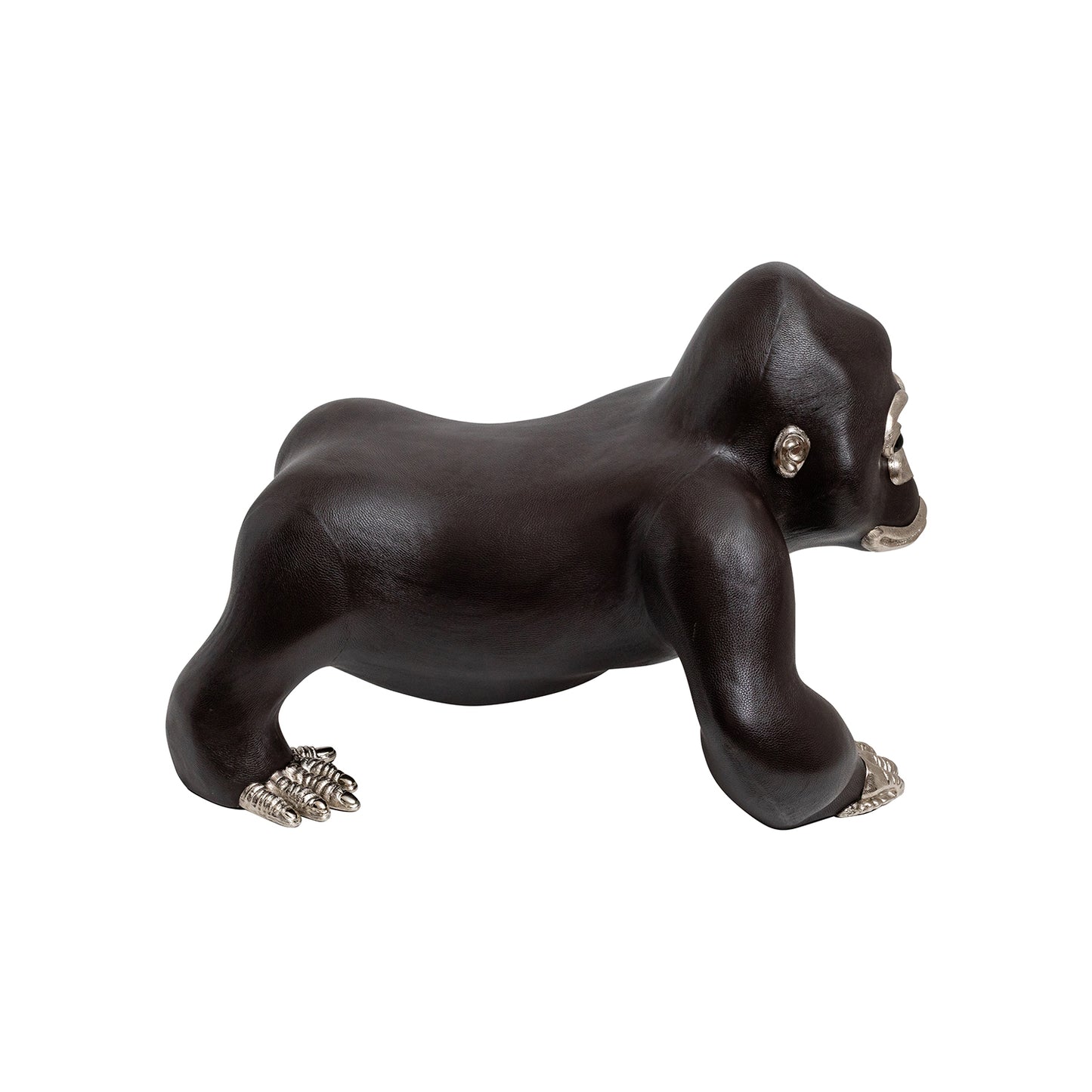 Brown Leather Gorilla Stool