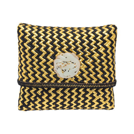 Nephrite Dragon Rattan Handbag