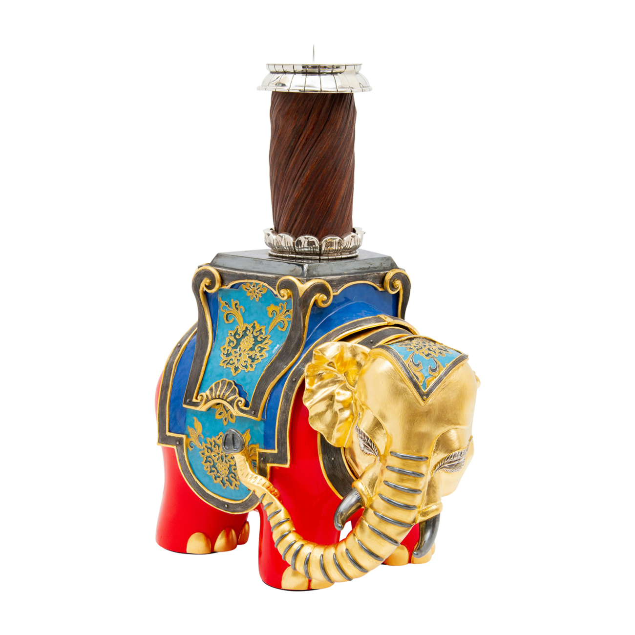 Royal Ceremonial and Festive Elephant Candle Holders
