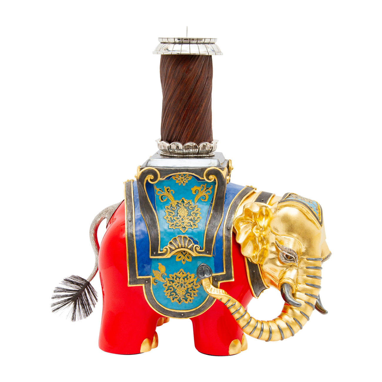 Royal Ceremonial and Festive Elephant Candle Holders