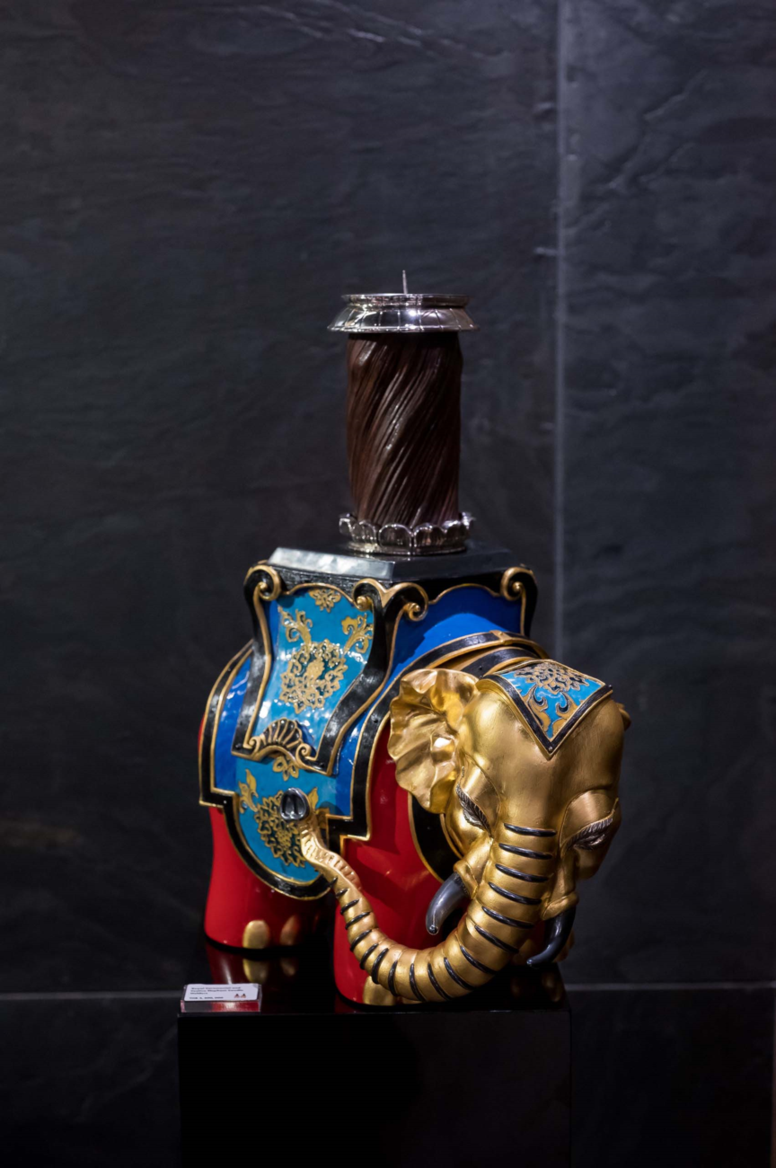 Royal Ceremonial and Festive Elephant Candle Holders