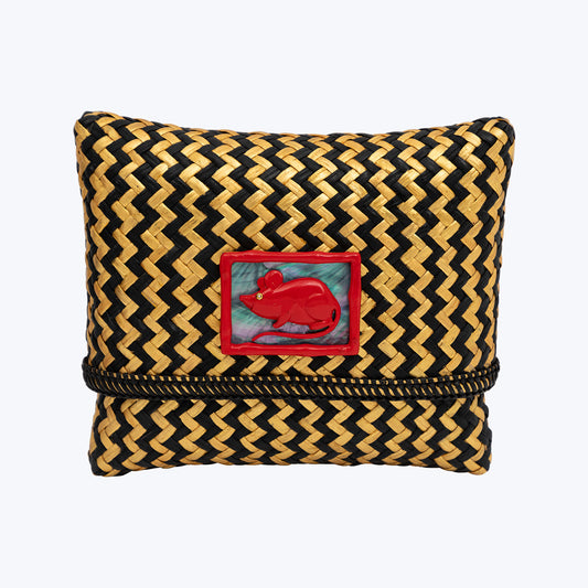 Tropical Woven Rattan Bags with Chinese Zodiac - Rat