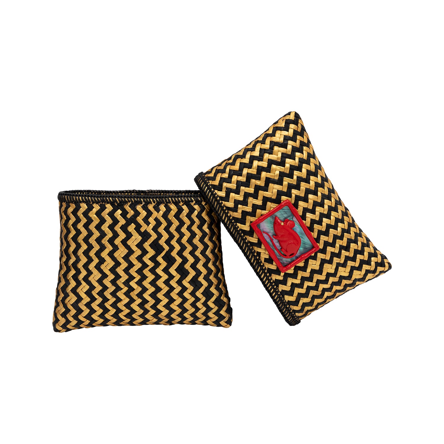 Tropical Woven Rattan Bags with Chinese Zodiac - Rat