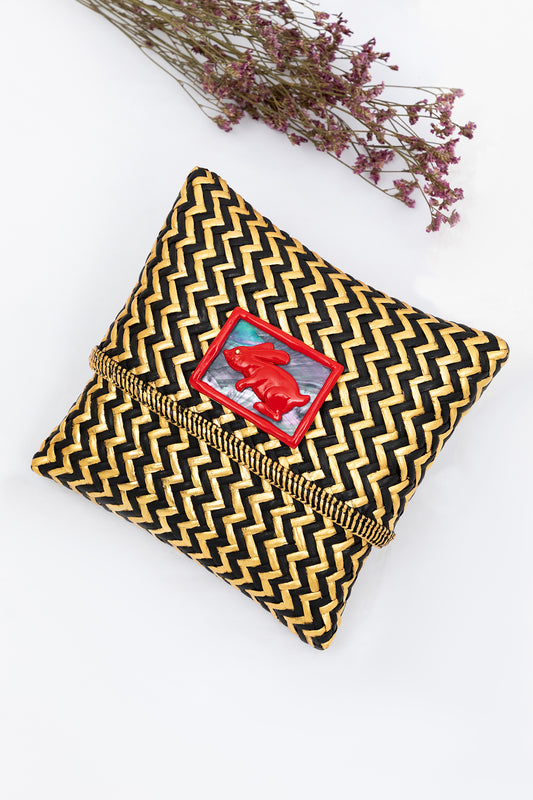 Tropical Woven Rattan Bags with Chinese Zodiac - Rabbit