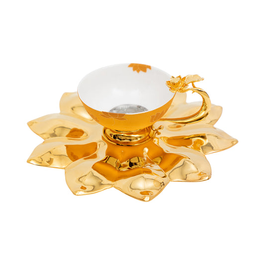 Espresso Cup with Lotus Plate