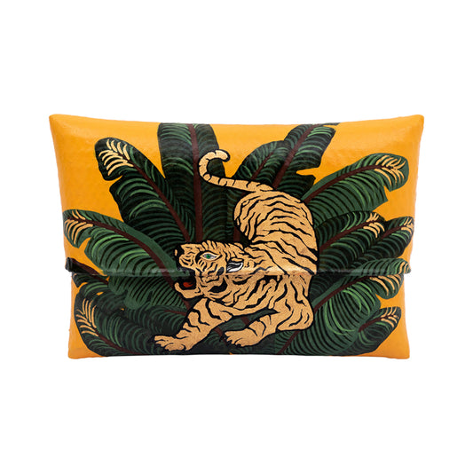 Yellow Jungle Tiger Clutch