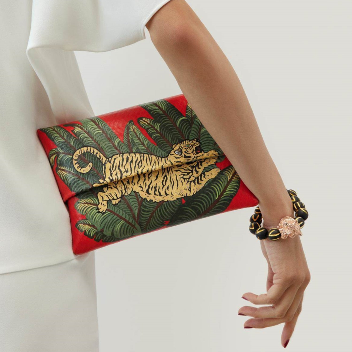 Red Jungle Tiger Clutch