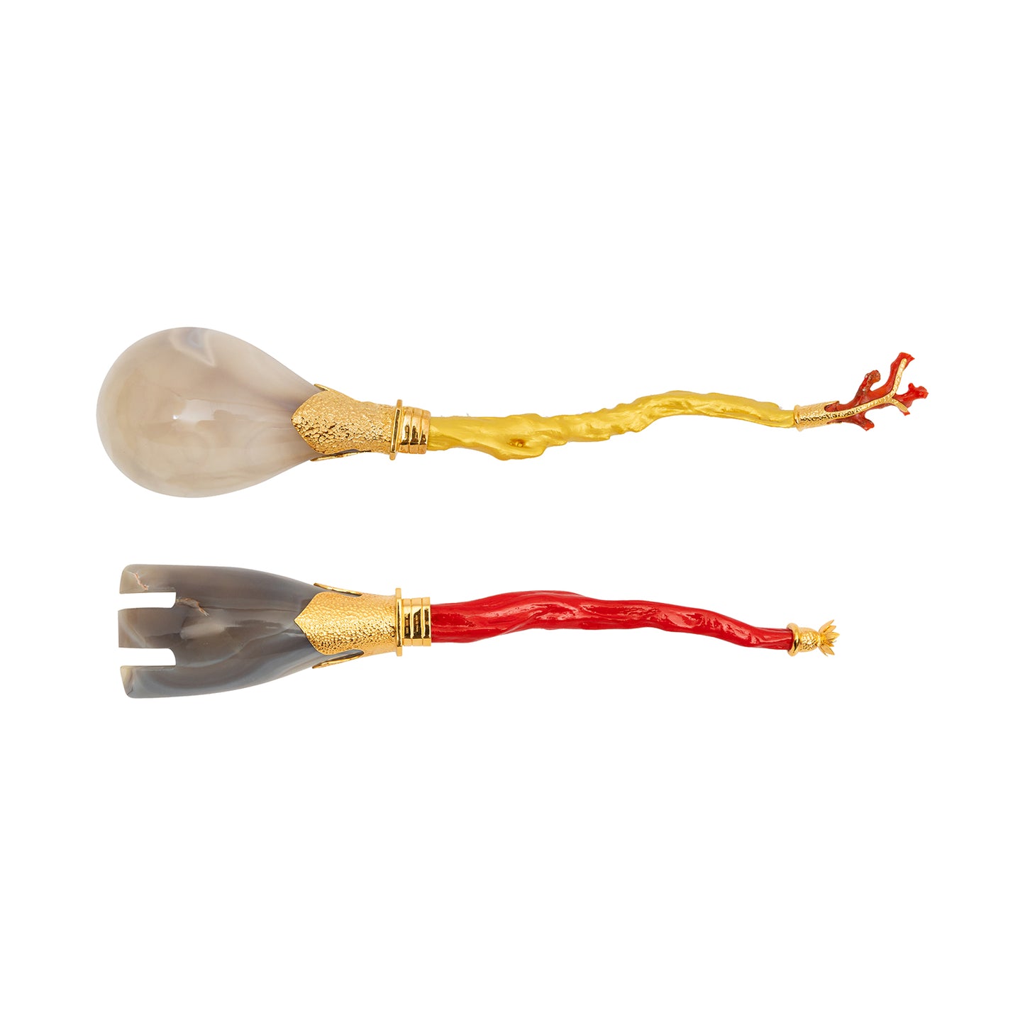 Agate Spoon and Fork Salad Set