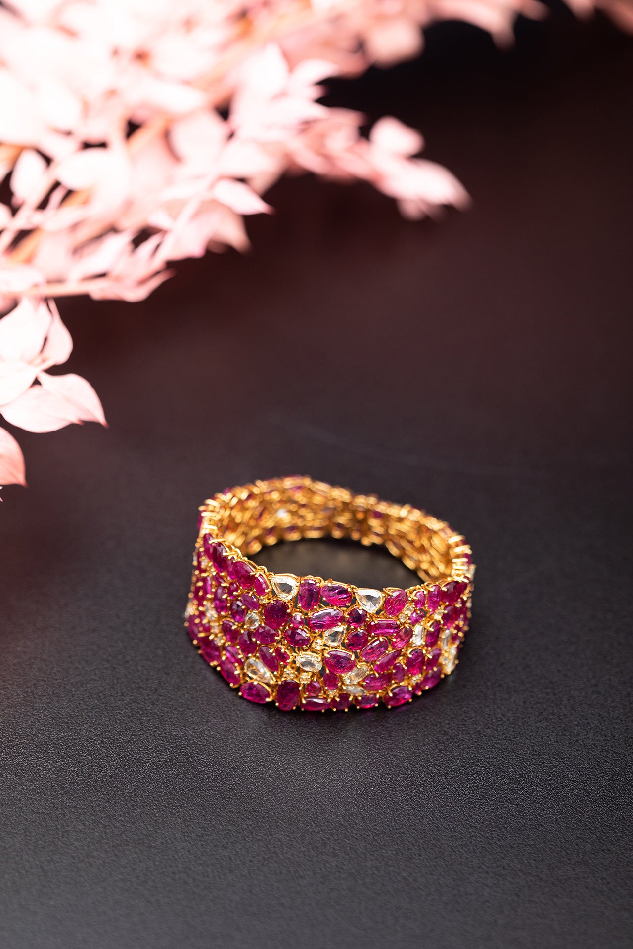 Natural Ruby and Diamond Bracelet