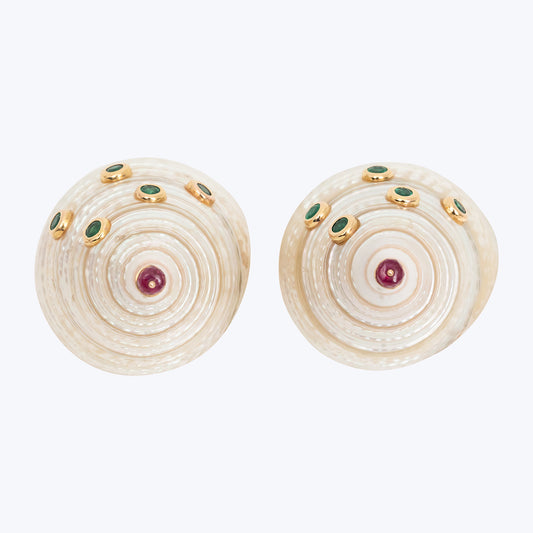 Hoverfly and Frog ‘Lotus Torus’ Earrings