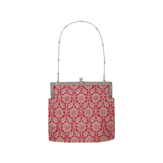 Petite Pink and Gold Silk with Diamond,Pearl and Platinum