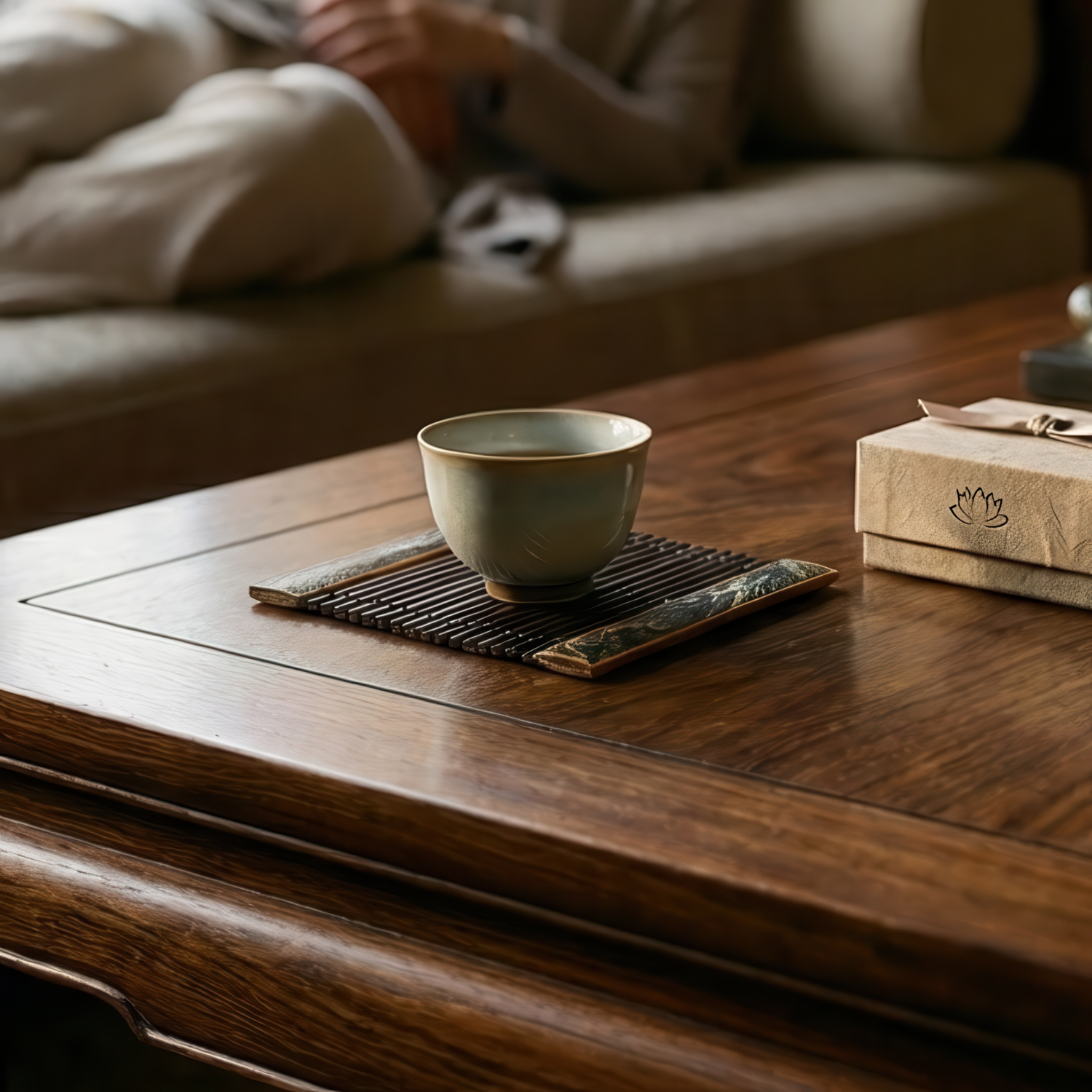 Nature-Inspired Handcrafted Palm Stick Coaster