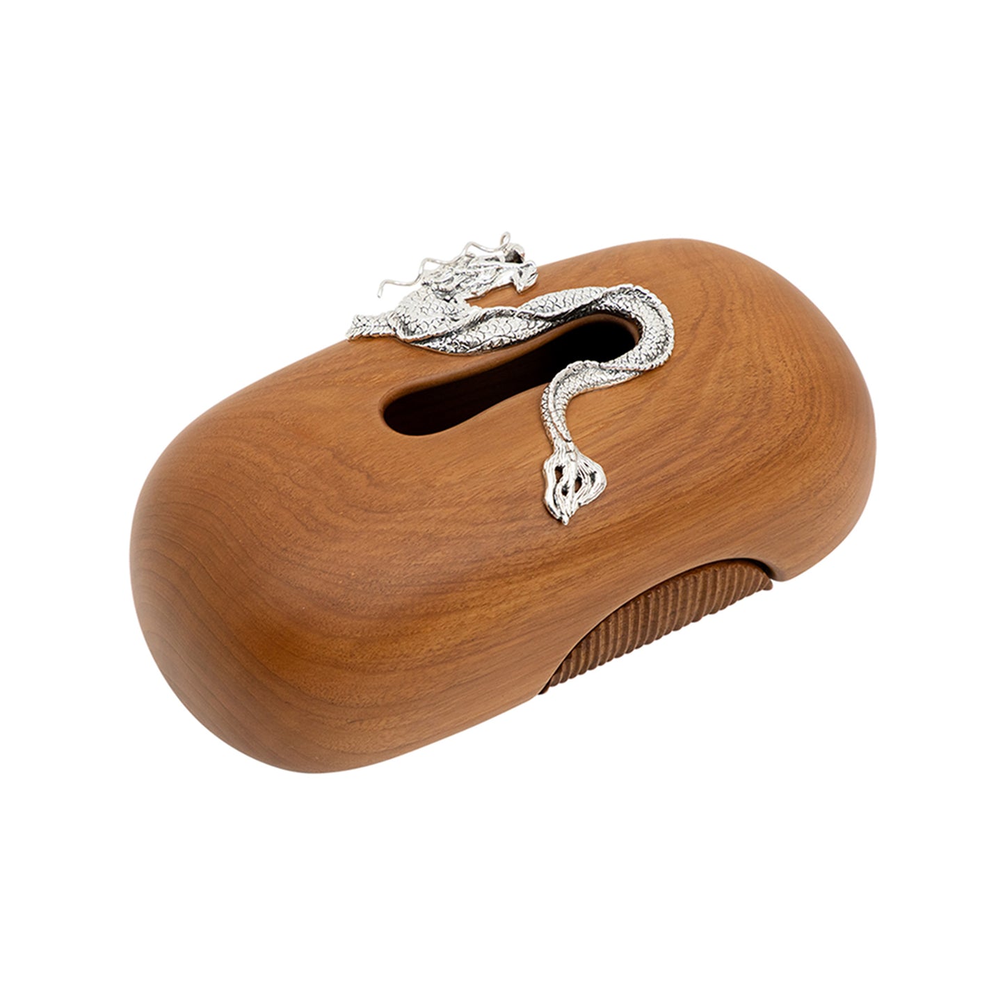 Tissue Box with Silver Dragon