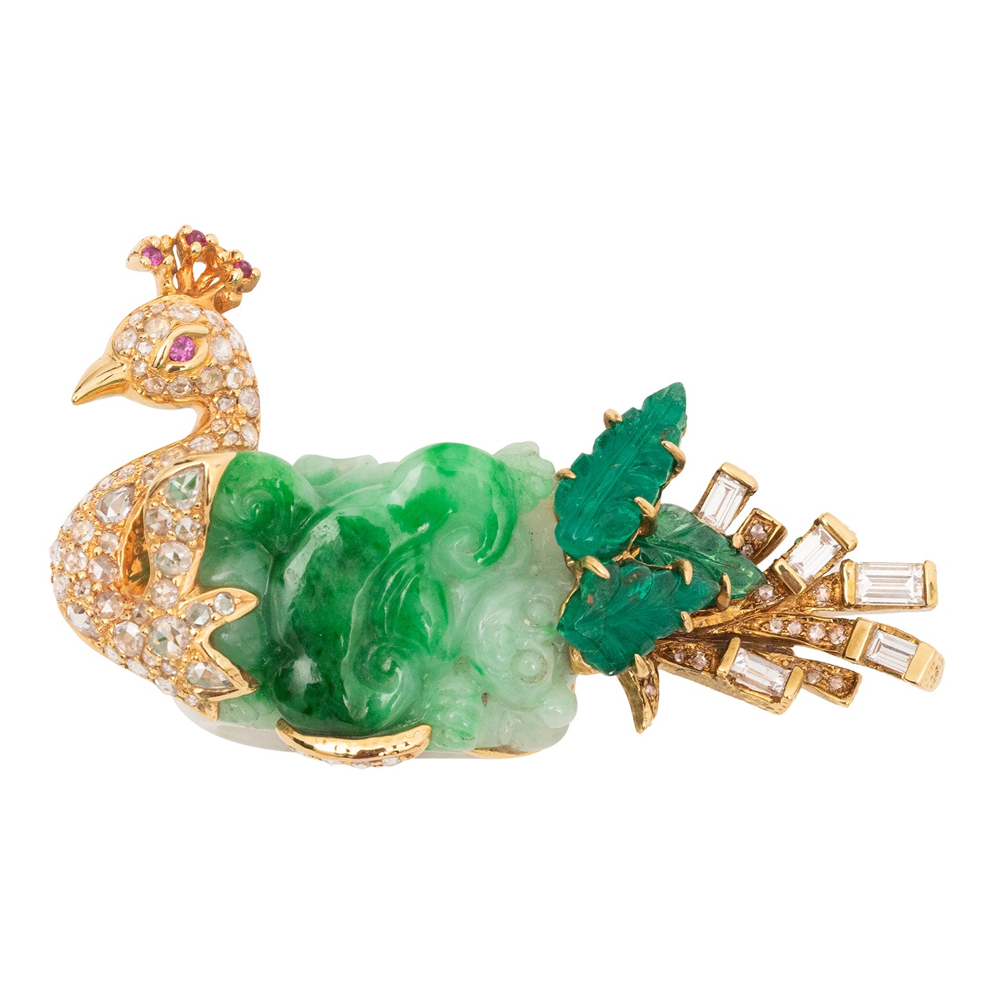 Dancing Peacock Jade Ring