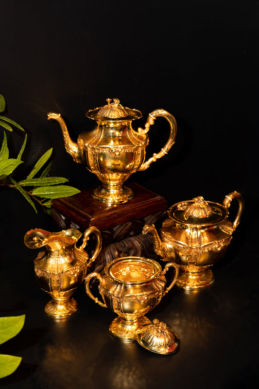 Antique French Vermeil Tea and Coffee Set (Circa 1900-1920)