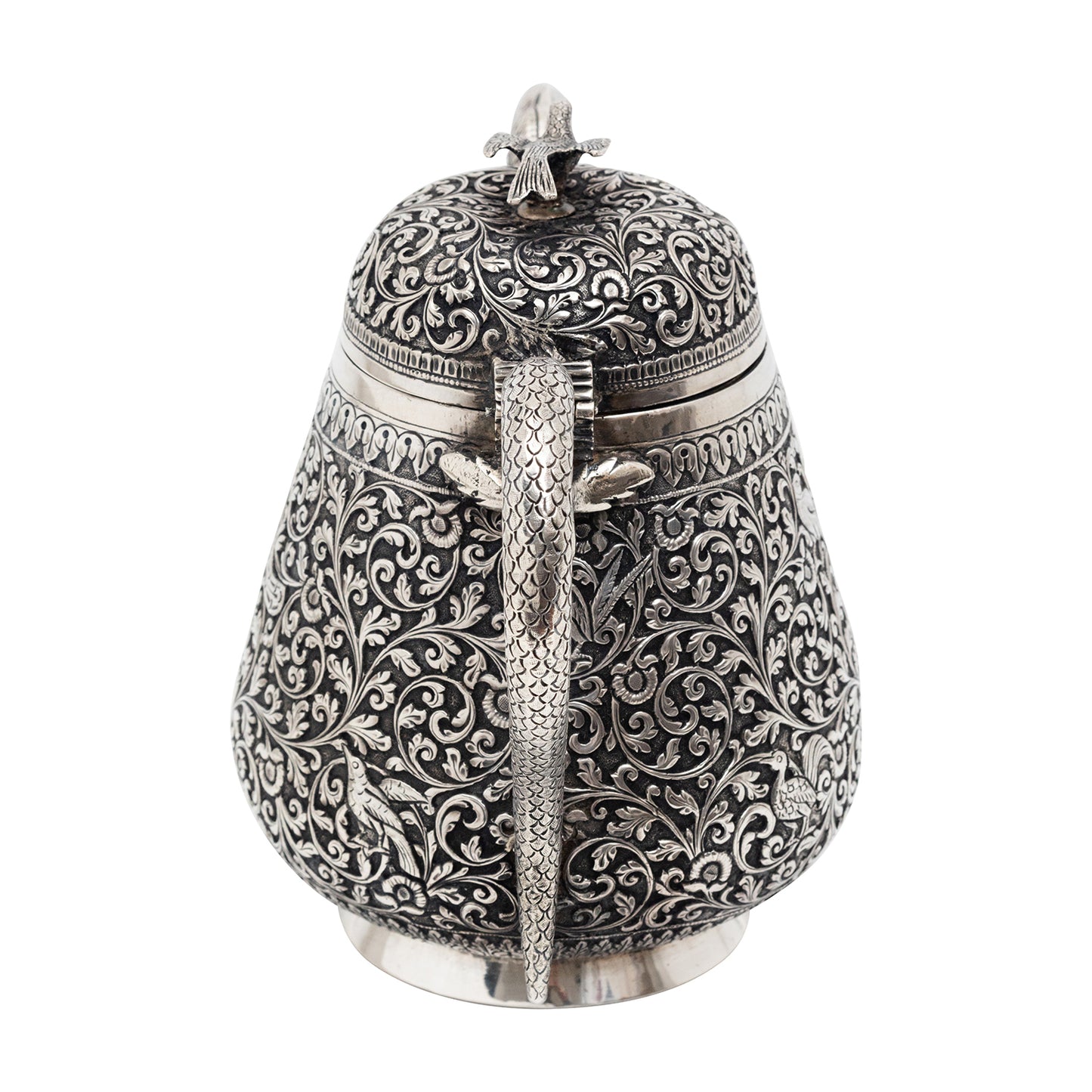 Antique Indian Kutch Silver Tea Pot (Circa 1850-1880)