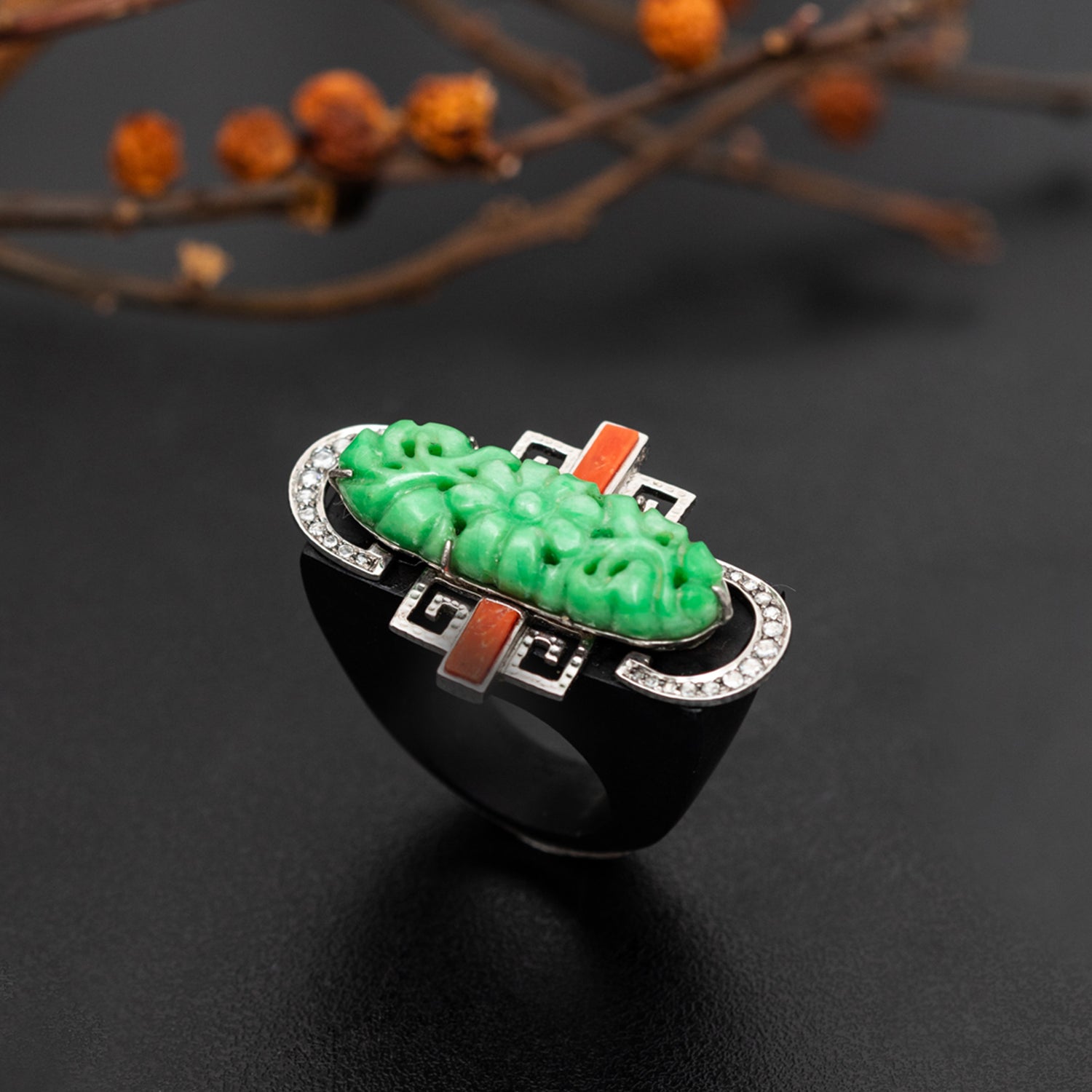 Sunflower Jade Ring