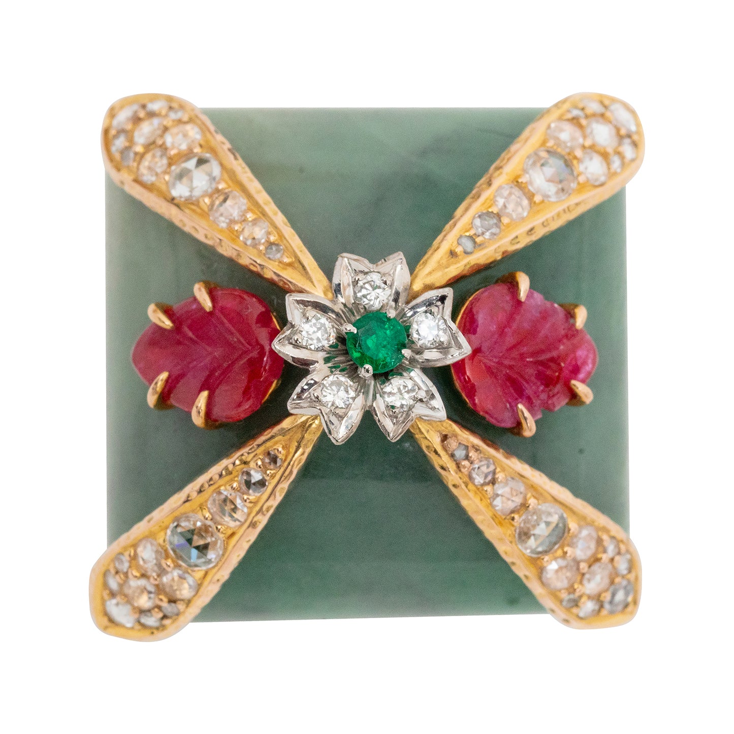 Blooming Floral Burmese Jade Ring