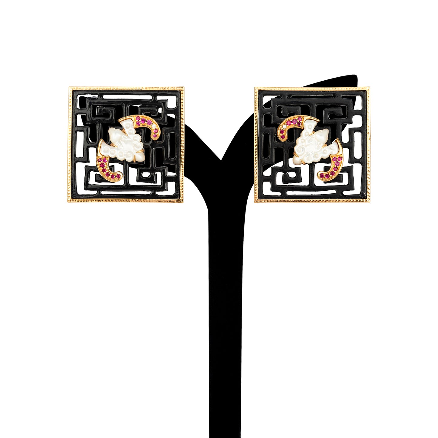 Chinese Knot Earrings with Bat