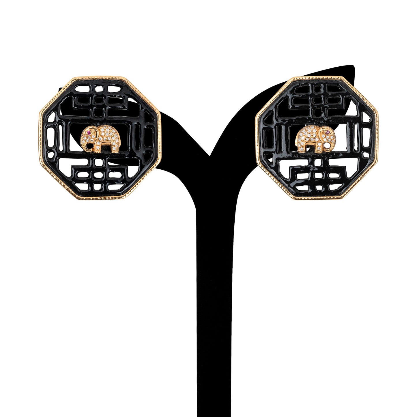 Chinese Knot Earrings with Elephant