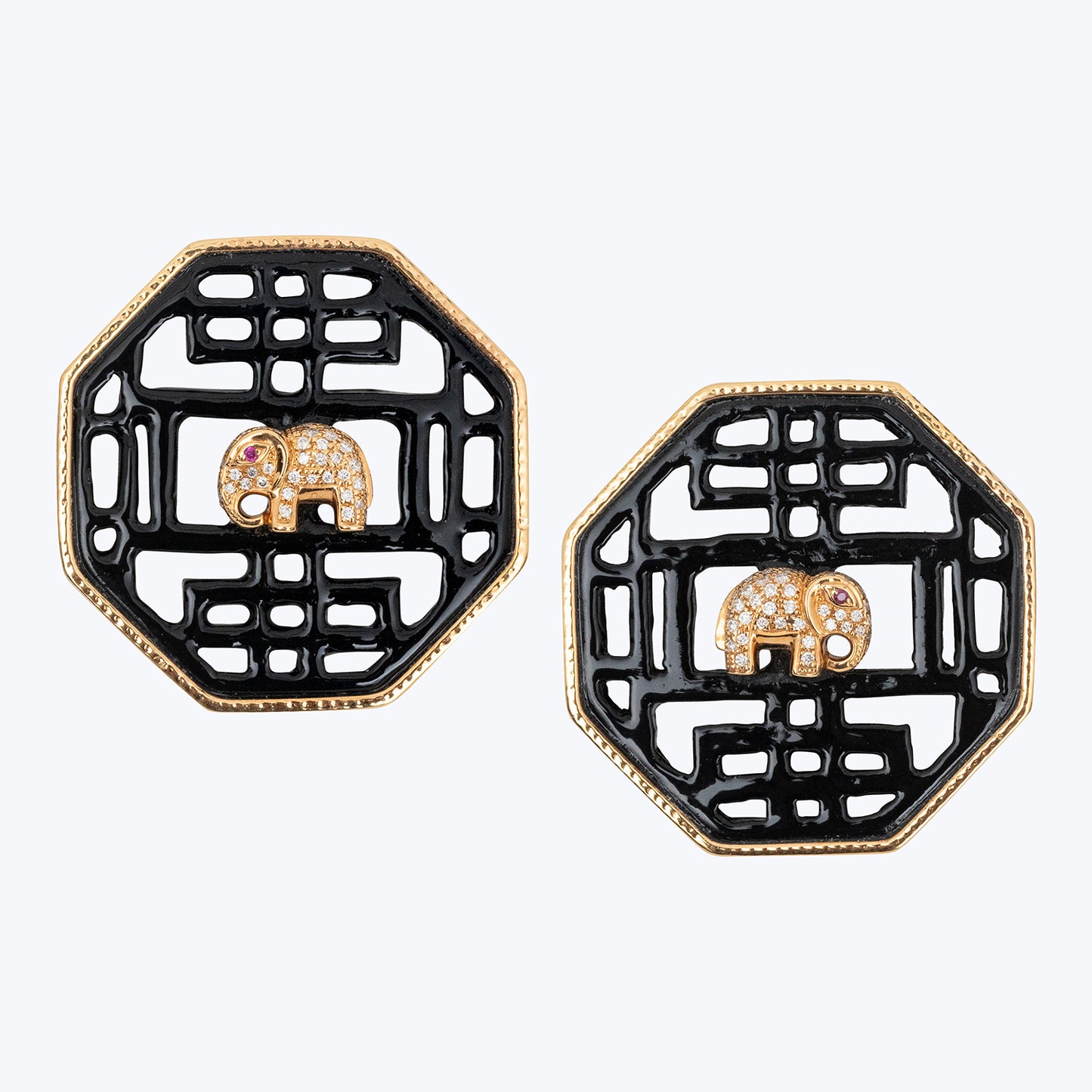 Chinese Knot Earrings with Elephant