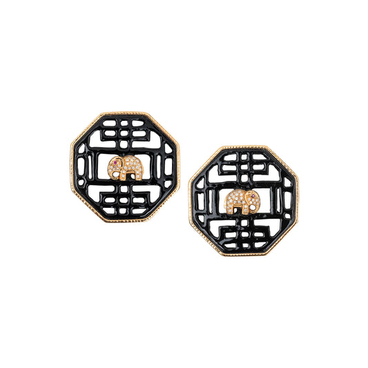 Chinese Knot Elephant Earrings