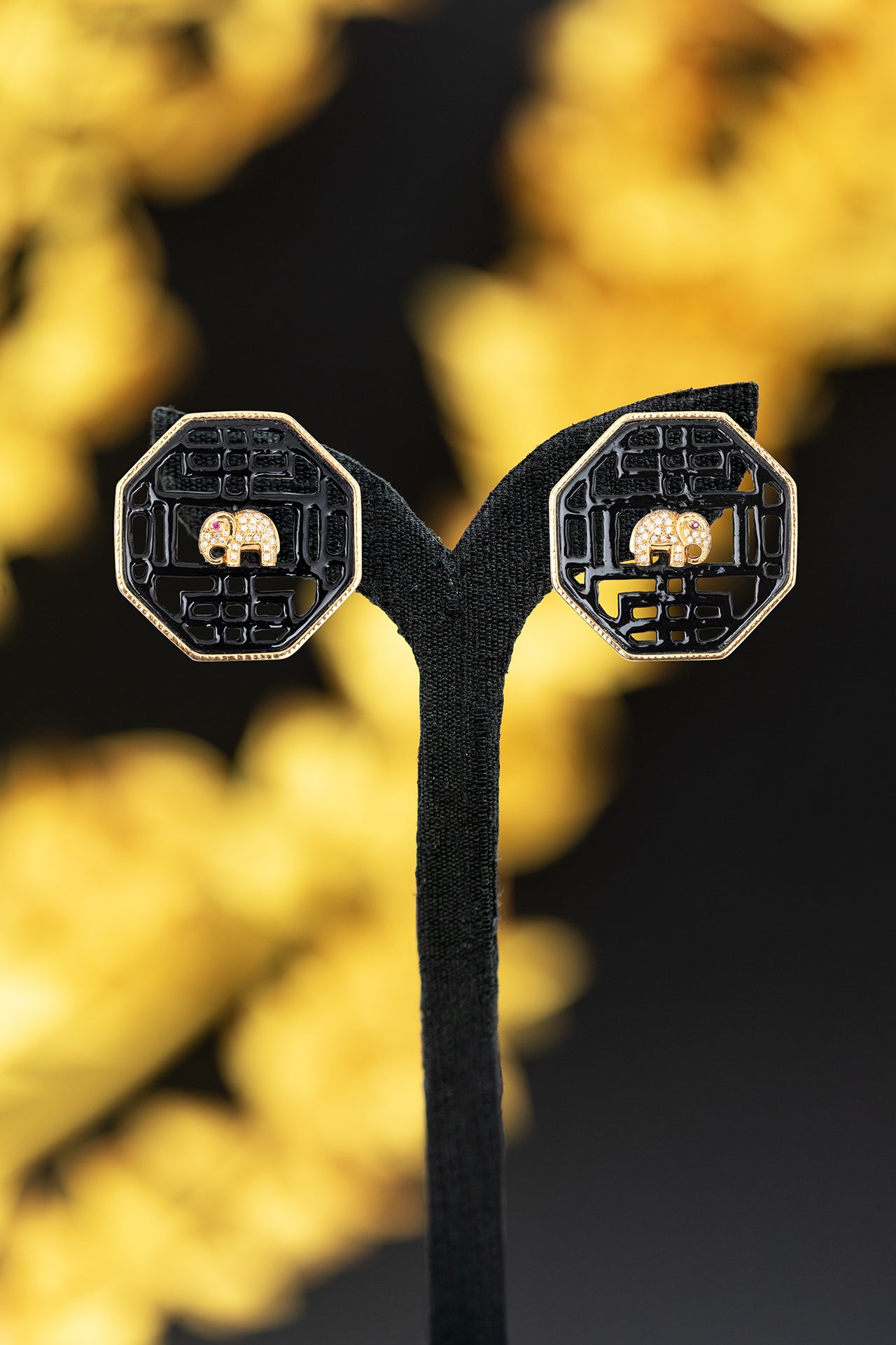 Chinese Knot Earrings with Elephant