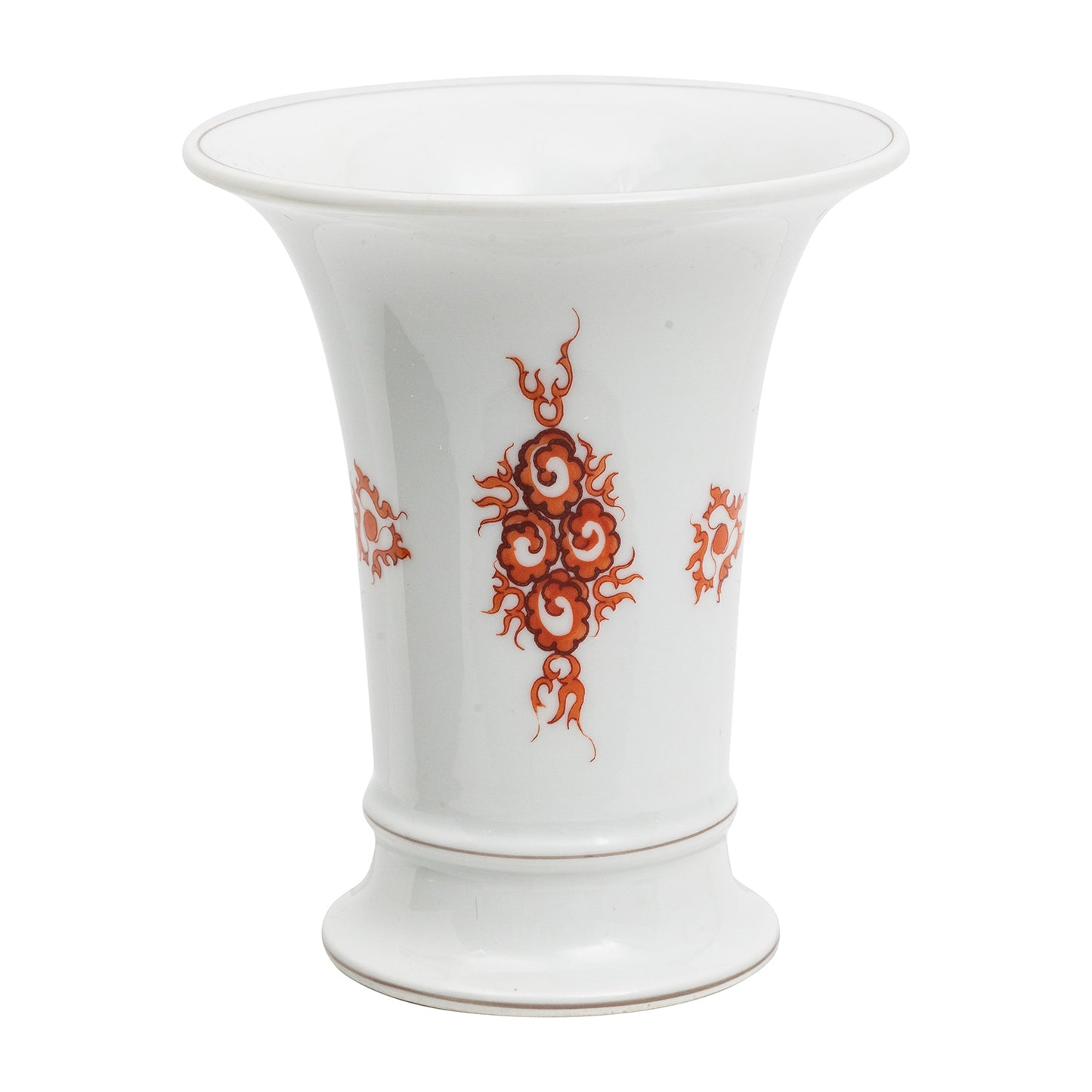 Meissen Porcelain and Red Fire Breathing Dragon Vase