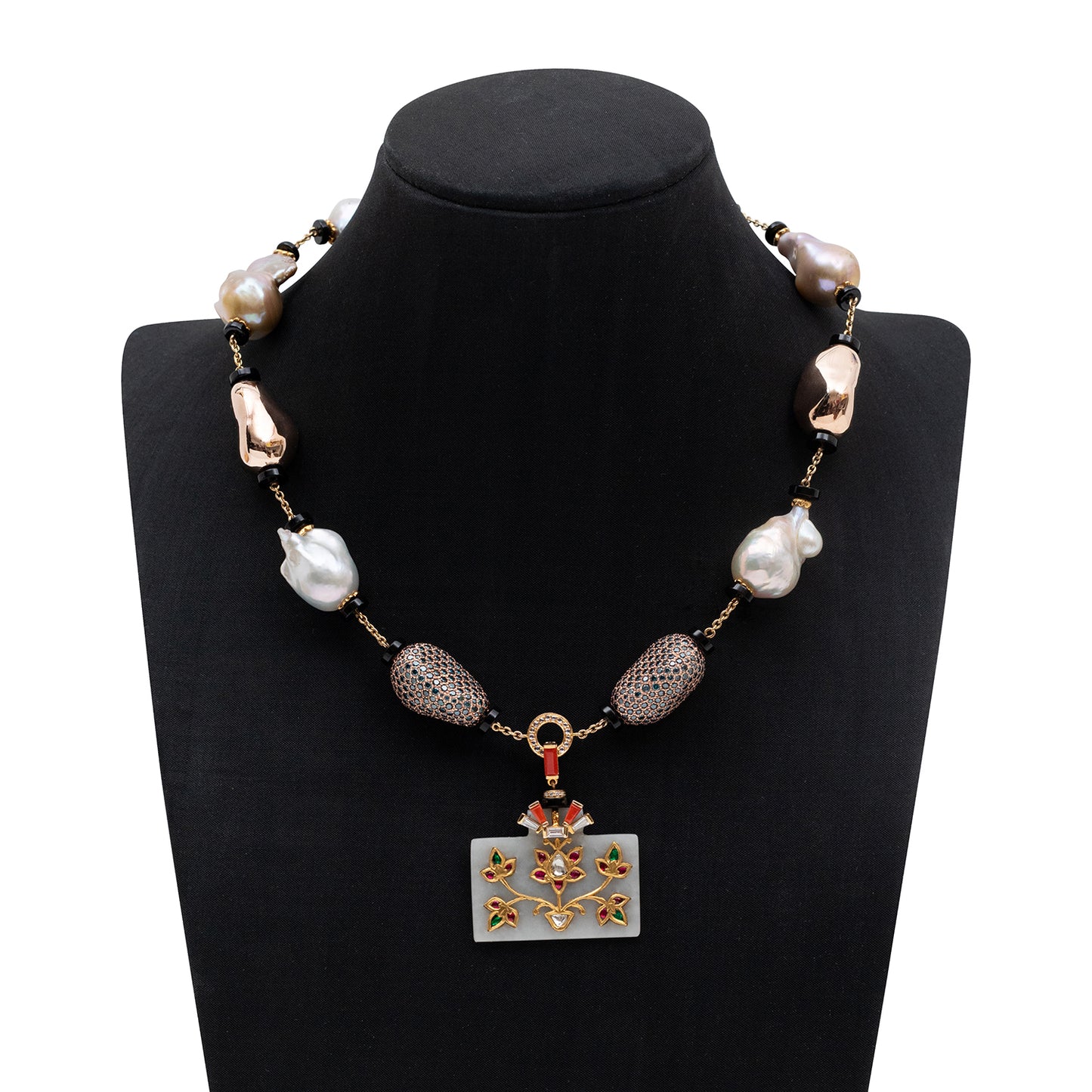 Mughal Muse and Pearl Panache Jade Necklace