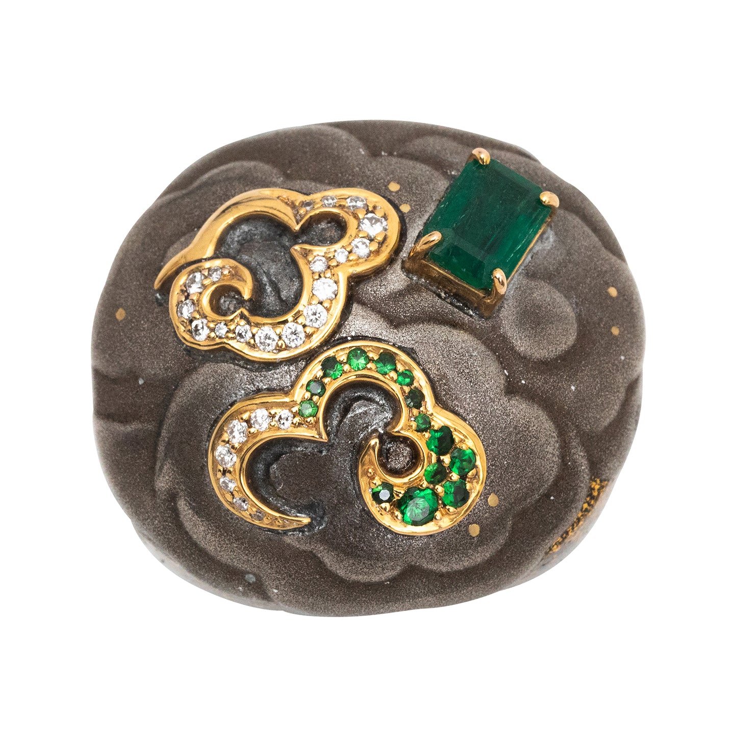 Japanese Lacquer ‘Jeweled Cloud’ Ring