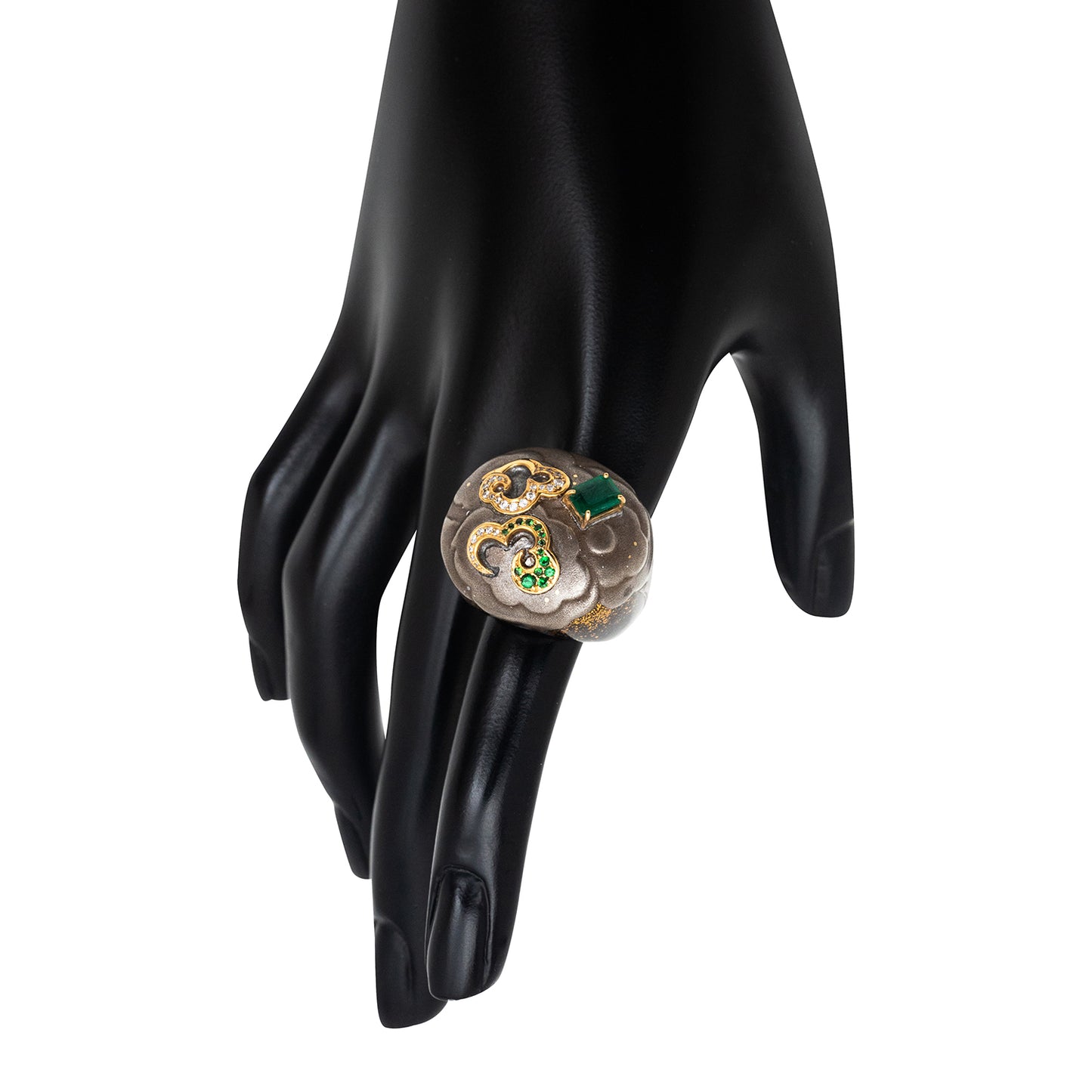 Japanese Lacquer ‘Jeweled Cloud’ Ring