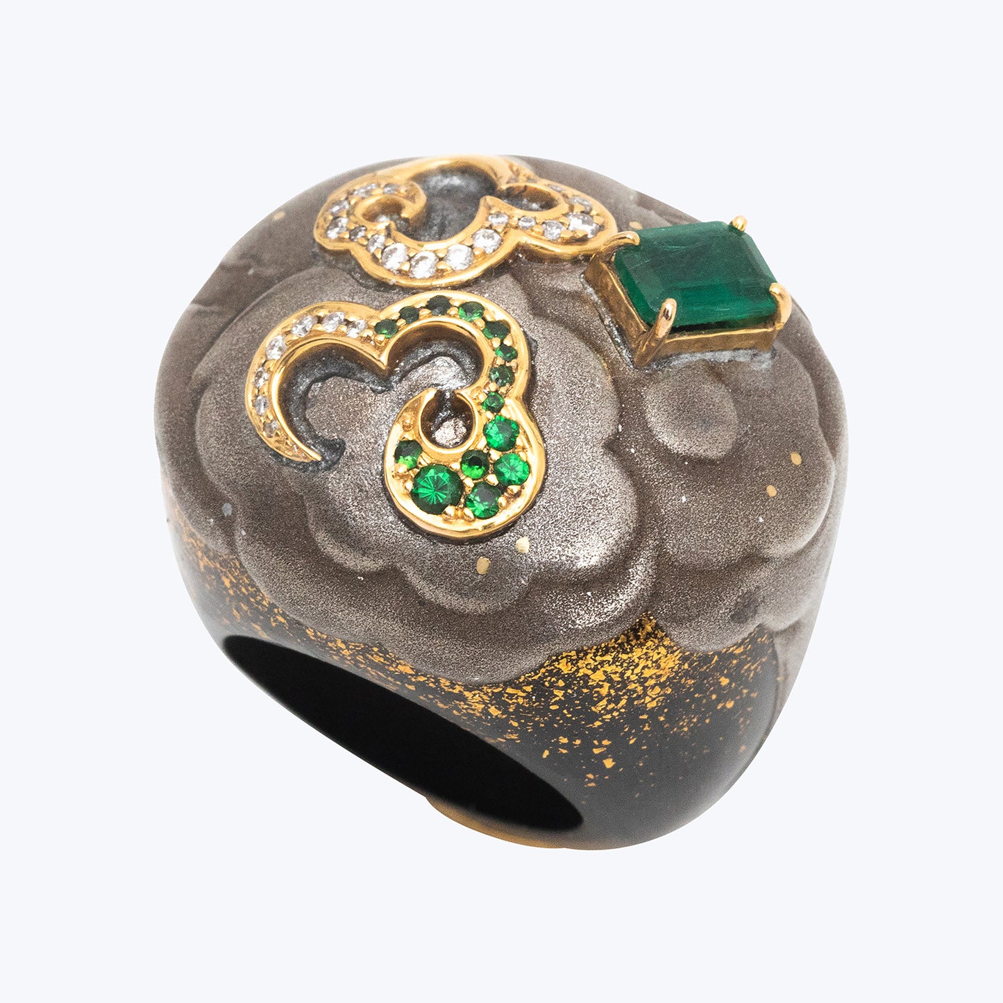 Japanese Lacquer ‘Jeweled Cloud’ Ring