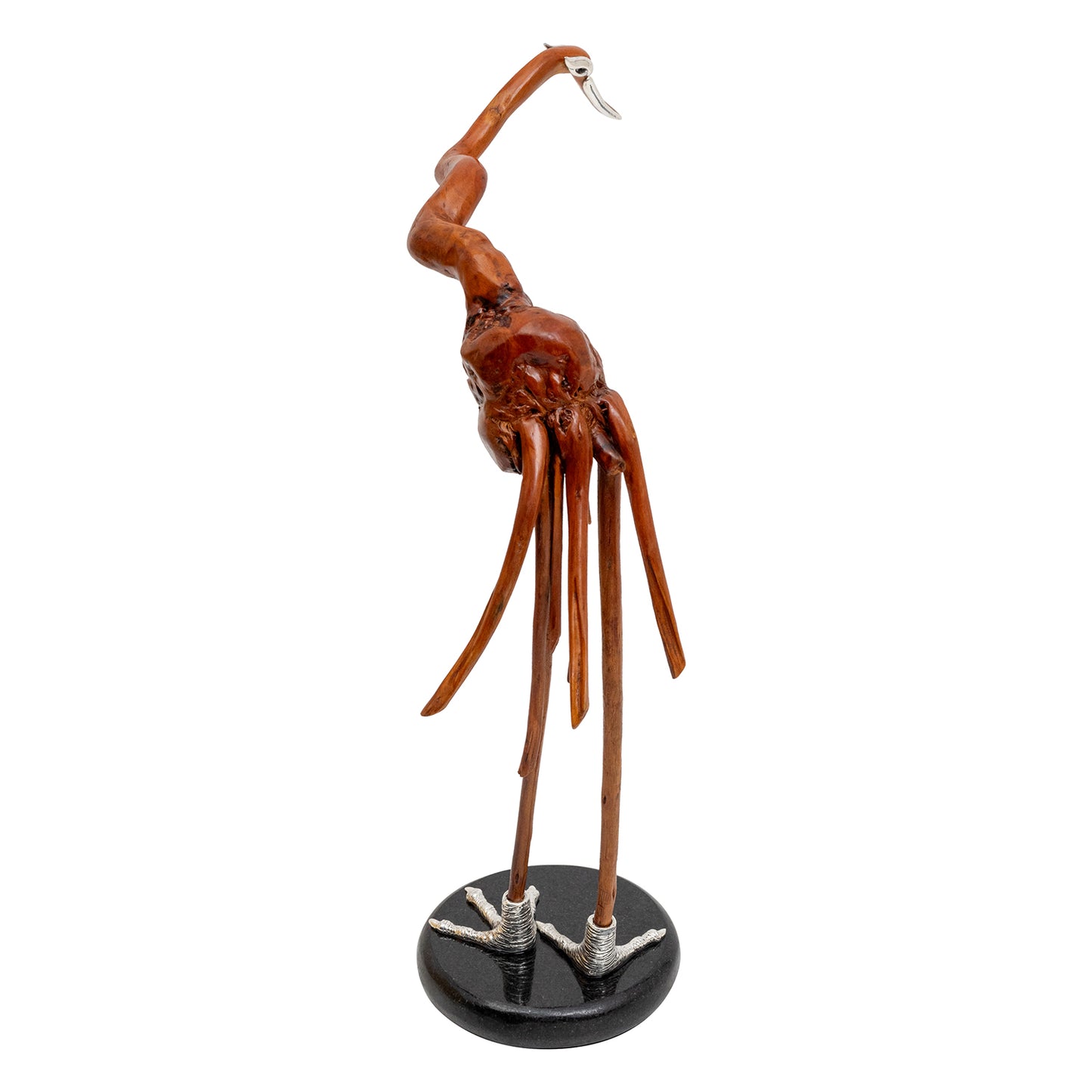 Keyaki Wood Crane Sculpture